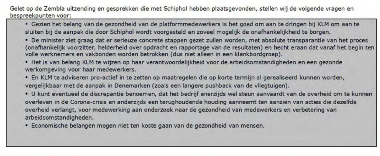 Screenshot WOO 'Sick of Schiphol'