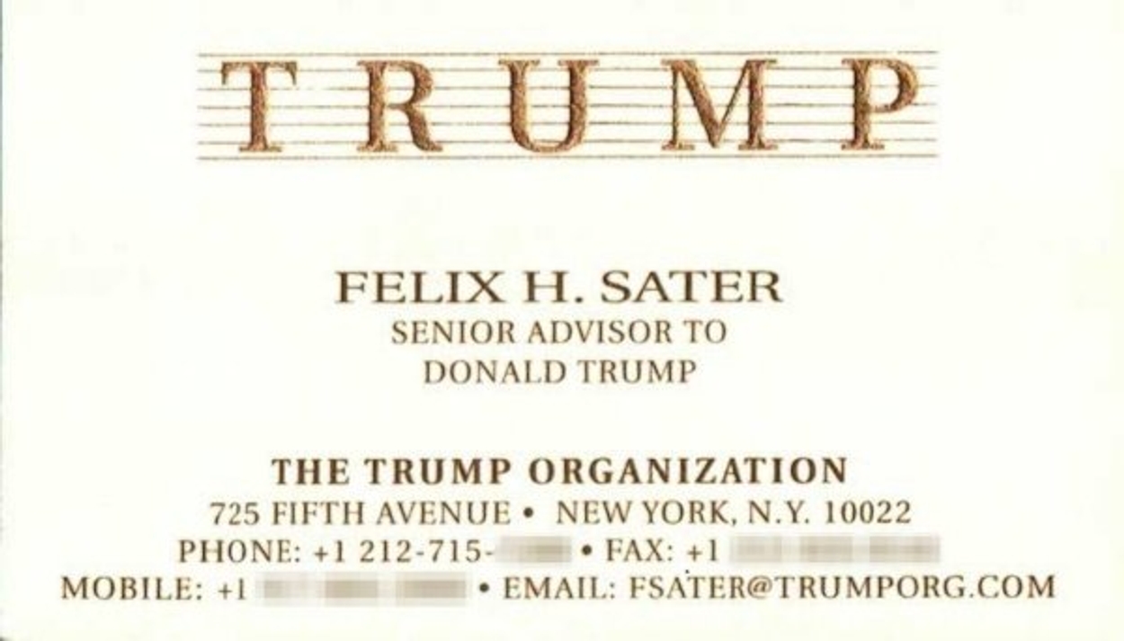 visitekaartje Felix Sater