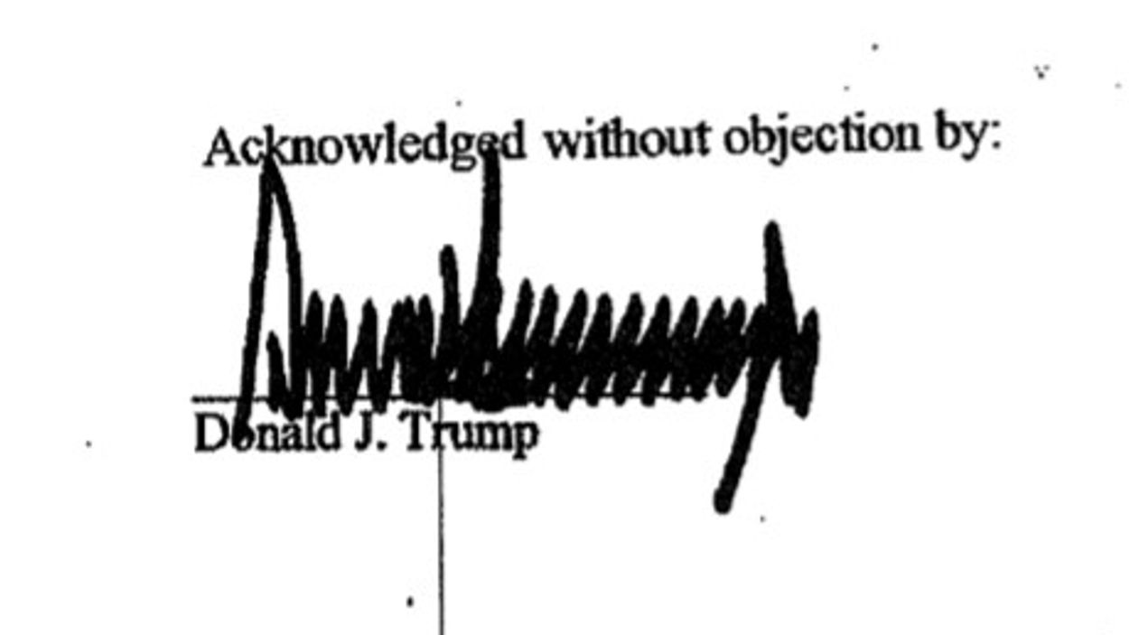 Handtekening Trump