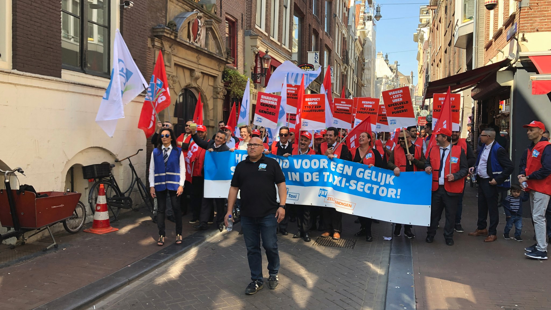 UBER protest amsterdam