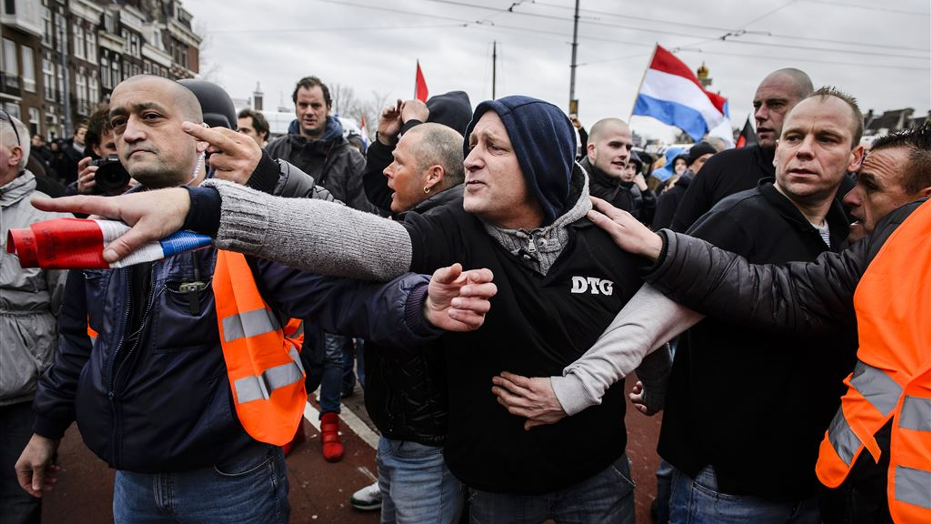 Demonstranten van Pegida