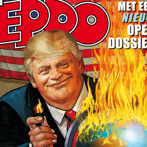 Donald Trump komt tot leven als stripheld: ‘Nu maar hopen dat hij nog lang voortblundert’